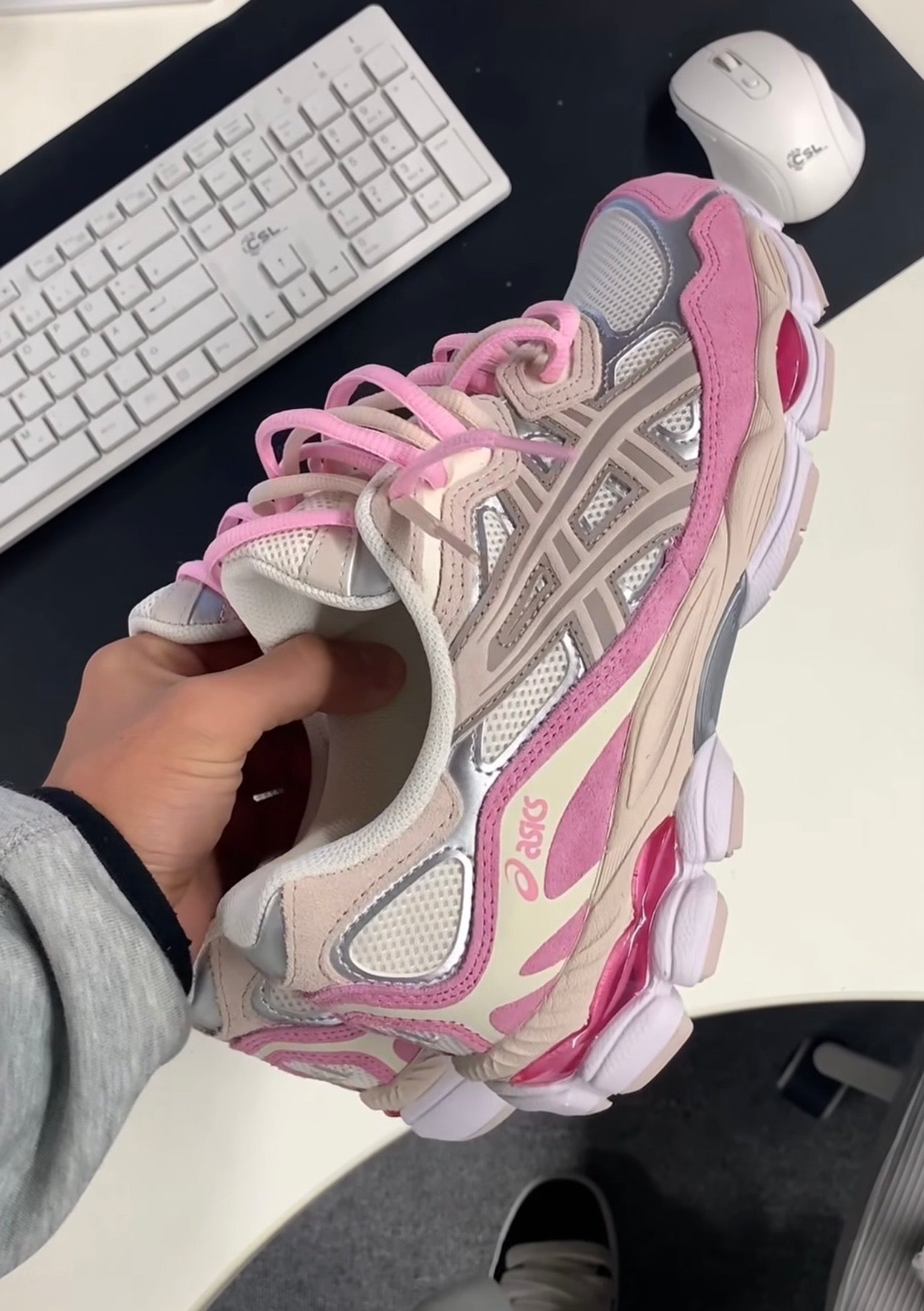 Asics Gel White Pink