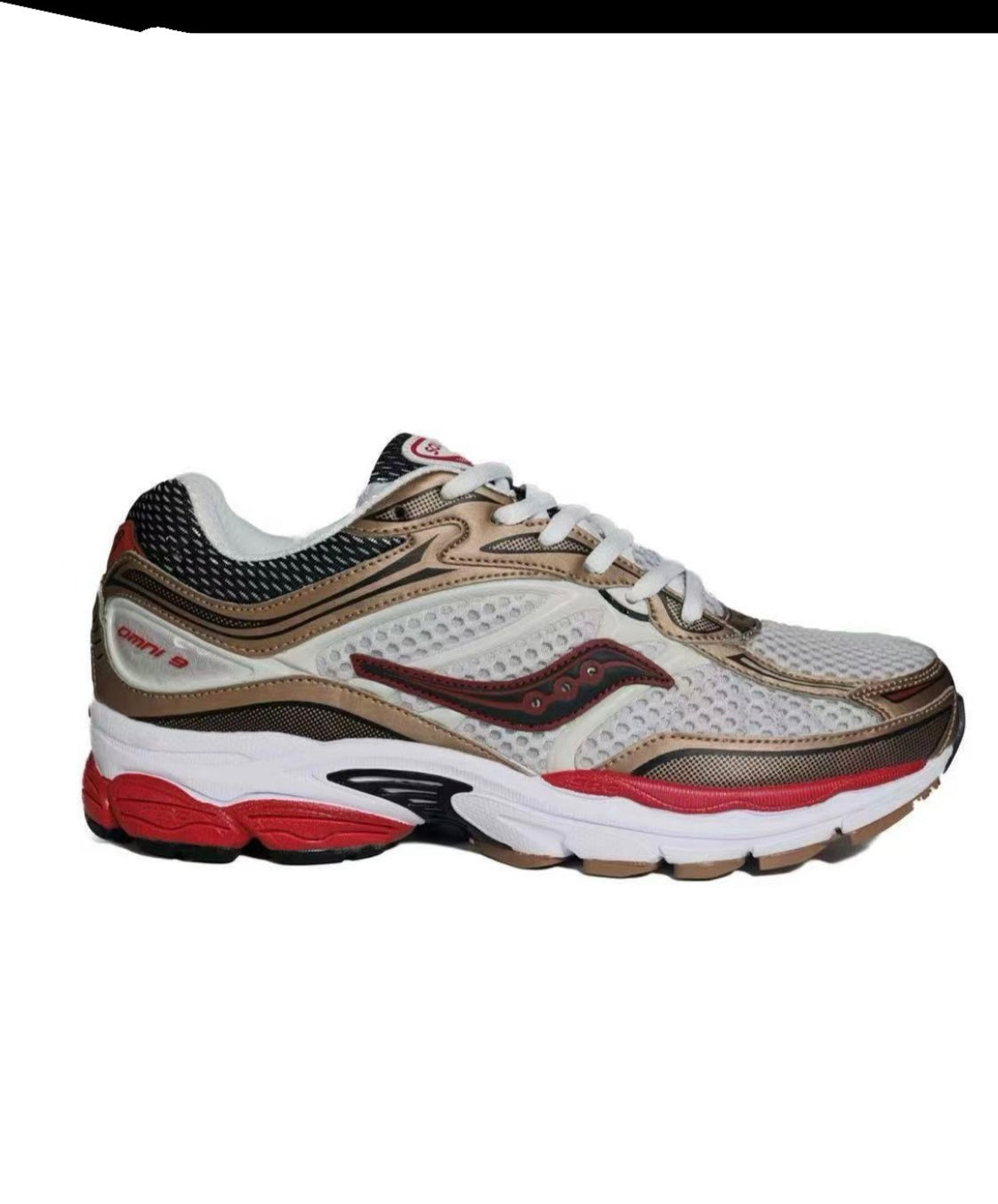 Saucony Omni 9 Grey Red gold