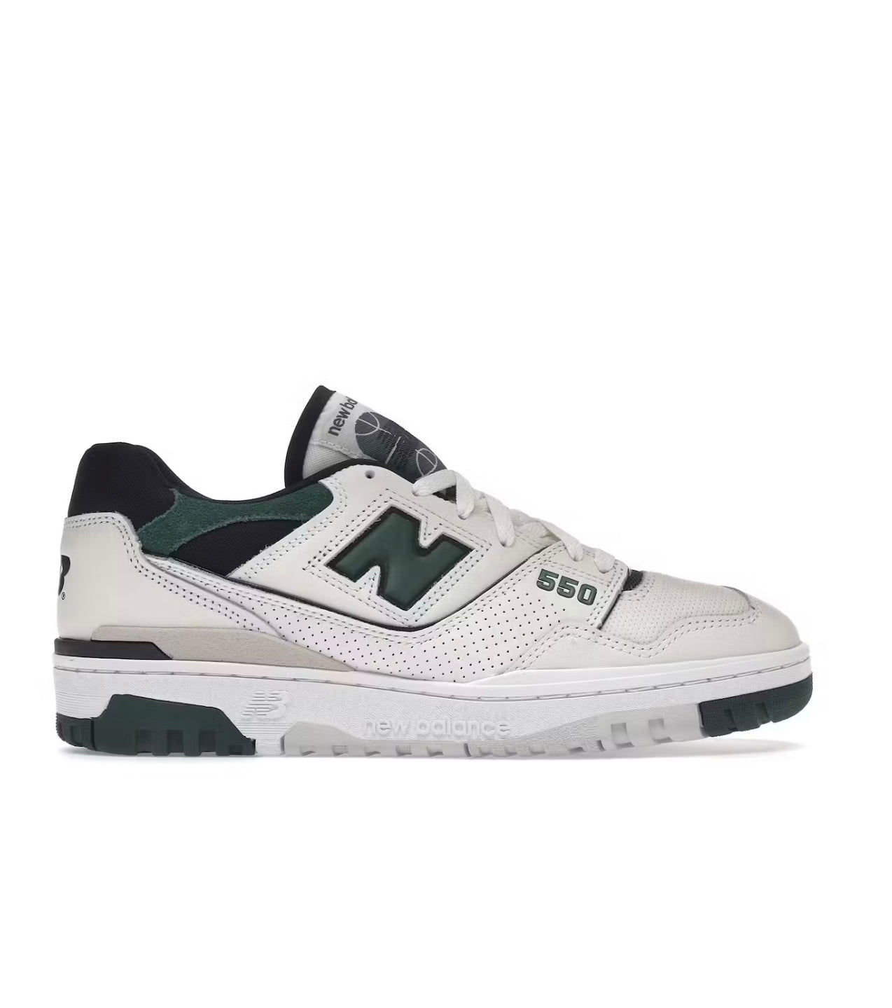 New Balance 550 לבן ירוק שחור