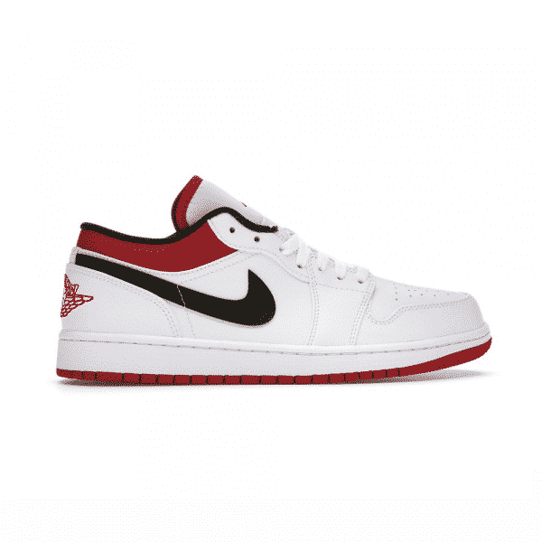 Air Jordan 1 Low White University אדום שחור