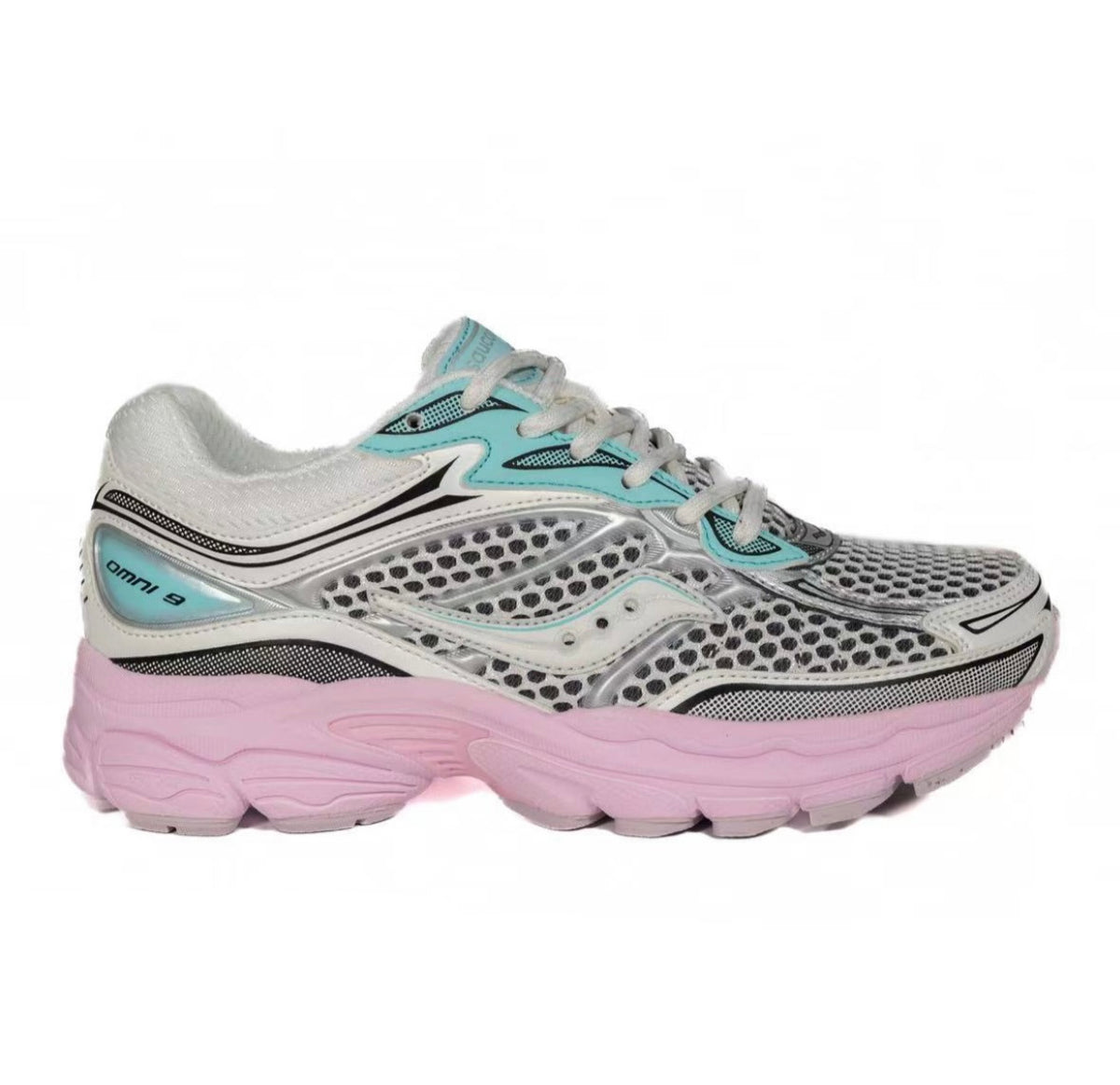 Saucony Omni 9 Silver Pink Blue