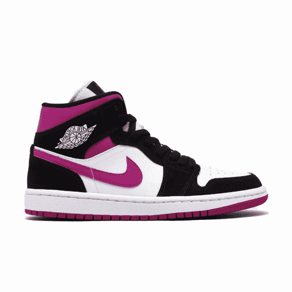 Jordan 1 mid black pink sale