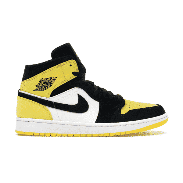 Nike air jordan 1 mid yellow toe outlet black