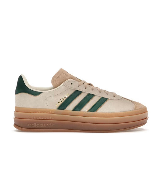 Adidas gazelle cream green platform