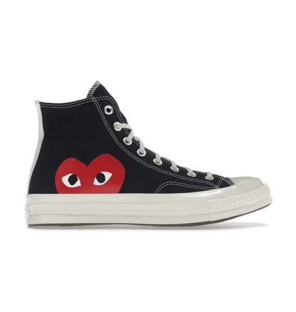 נעלי CONVERSE COMME DES GERSON HIGH BLACK BIG HEART מקוריות בעיצוב אופנתי עכשווי לקידום אתר