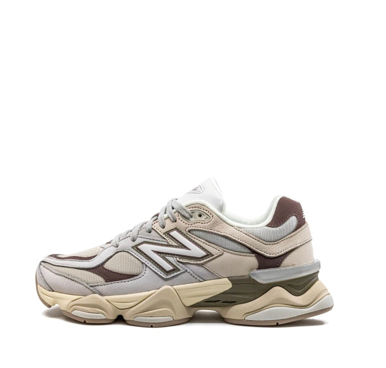 New Balance 9060 Light grey and green olive