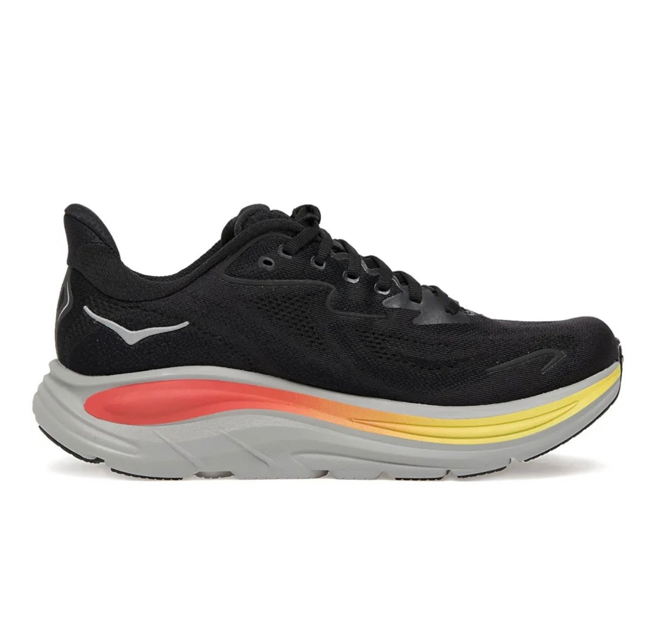 Hoka Clifton 10 Black Multi Yellow Red