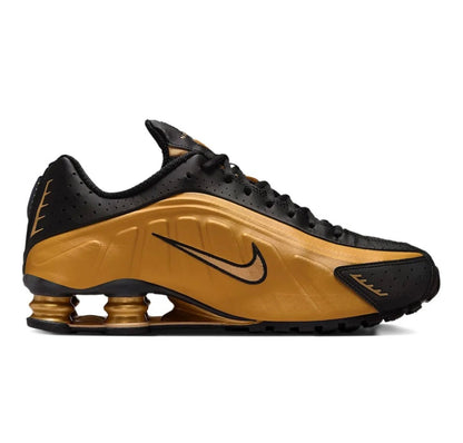 נעלי Nike Shox R4 Gold Black מקוריות בעיצוב אופנתי עכשווי לקידום אתר
