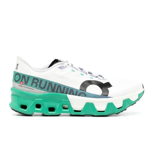 On Cloudmonster white green