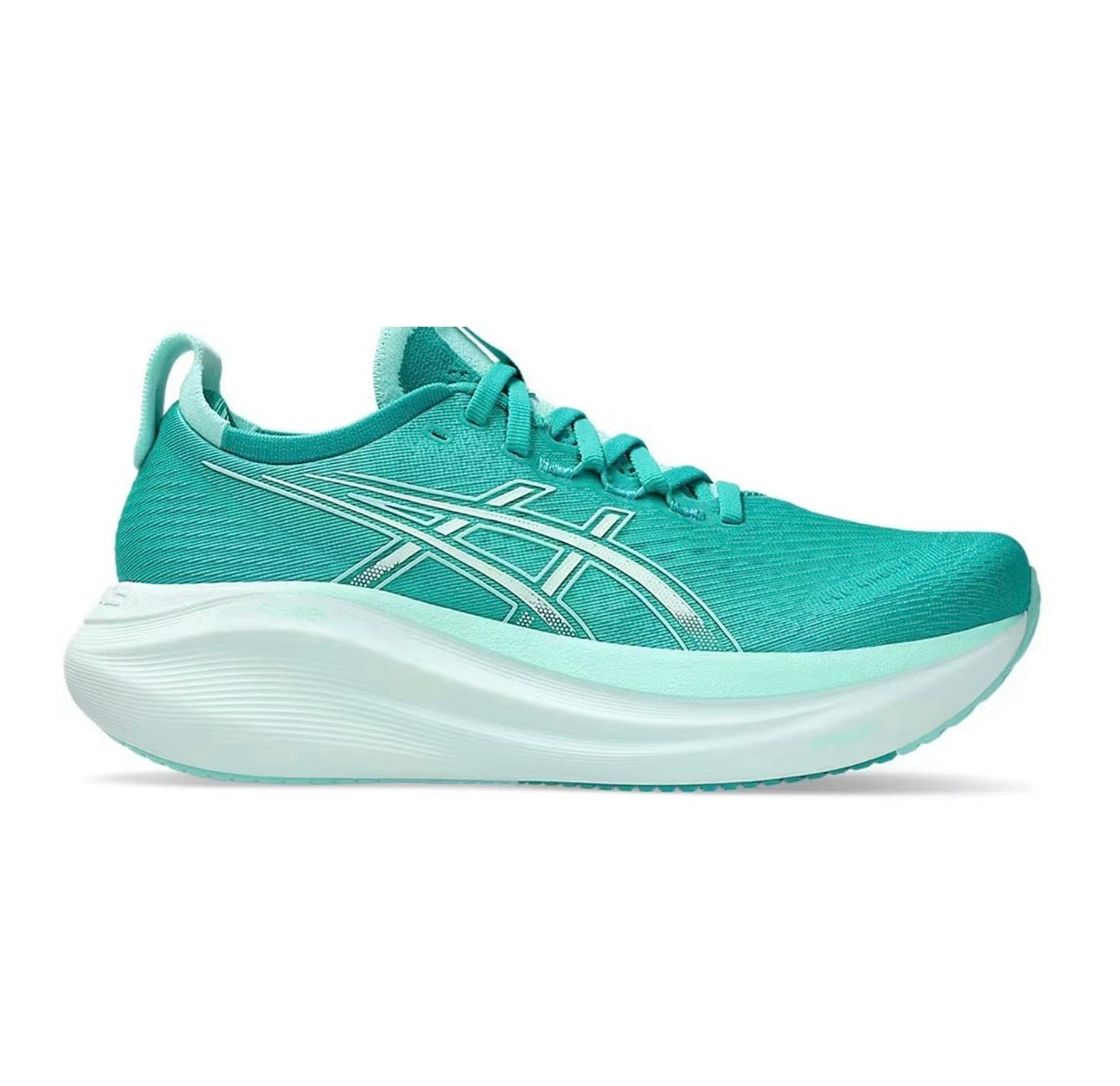 נעלי Asics Nimbus 27 Light Blue מקוריות בעיצוב אופנתי עכשווי לקידום אתר
