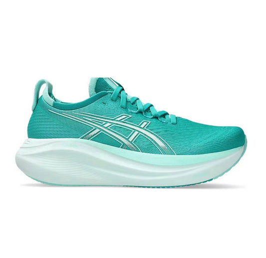 נעלי Asics Nimbus 27 Light Blue מקוריות בעיצוב אופנתי עכשווי לקידום אתר