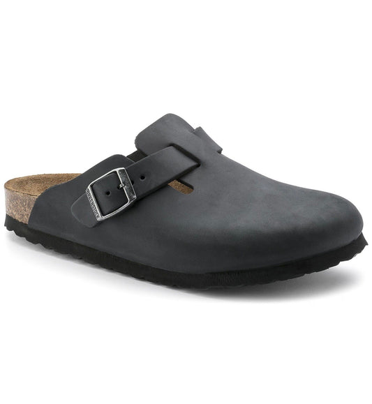 נעלי Birkenstock Boston leather oiled black מקוריות בעיצוב אופנתי עכשווי לקידום אתר