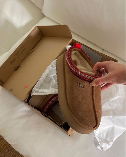 Ugg Tazz Platform Slippers brown red מידות 37,39