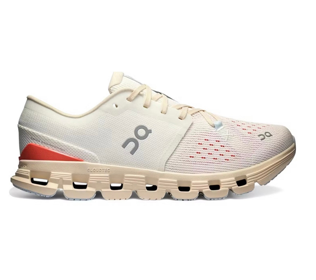 נעלי On Cloud X4 White Red מקוריות בעיצוב אופנתי עכשווי לקידום אתר