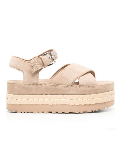 נעלי Ugg Platform Cream Sandals מקוריות בעיצוב אופנתי עכשווי לקידום אתר