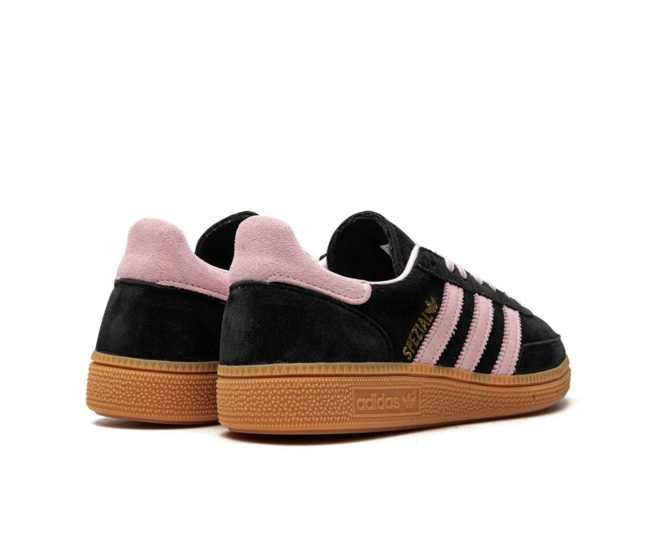 Black adidas with store pink