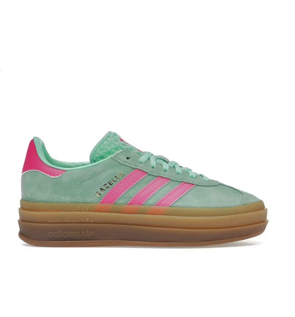 נעלי Adidas gazelle green pink   platform מקוריות בעיצוב אופנתי עכשווי לקידום אתר