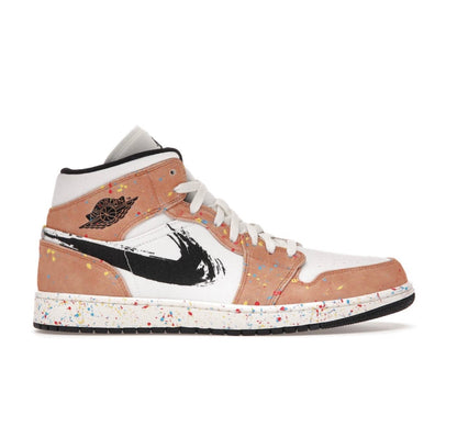 נעלי Air Jordan 1 Mid SE Brushstroke מקוריות בעיצוב אופנתי עכשווי לקידום אתר