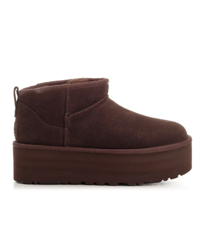 נעלי Ugg Classic Ultra Mini Platform Boots Dark Brown מקוריות בעיצוב אופנתי עכשווי לקידום אתר