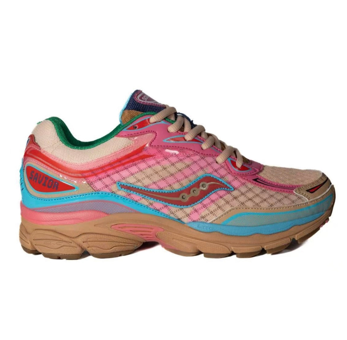 Saucony Omni 9 Peach Pink Blue