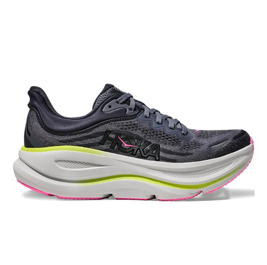 נעלי Hoka Bondi 9 Grey Black Pink Yellow מקוריות בעיצוב אופנתי עכשווי לקידום אתר