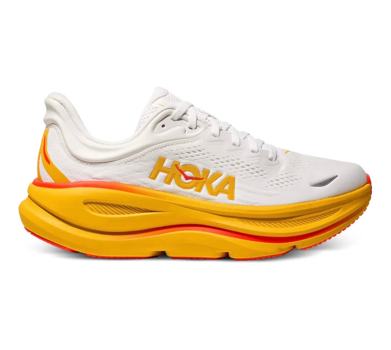 Hoka Bondi 9 White Yellow Red