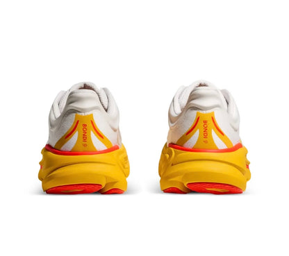 Hoka Bondi 9 White Yellow Red