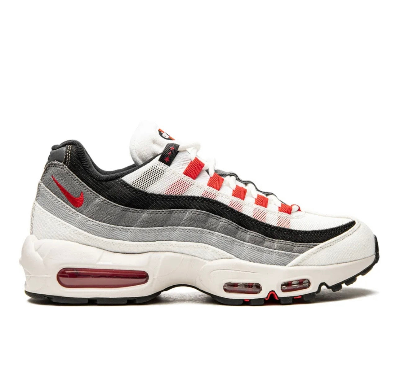 נעלי Nike air Vapormax 95’ white grey red מקוריות בעיצוב אופנתי עכשווי לקידום אתר