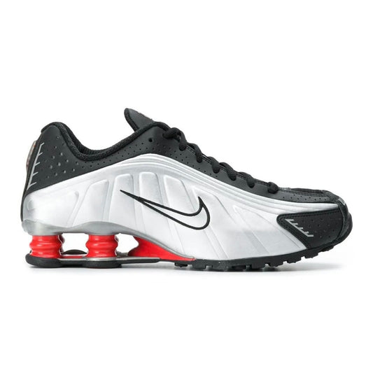 נעלי Nike Shox R4 Silver Black Red מקוריות בעיצוב אופנתי עכשווי לקידום אתר