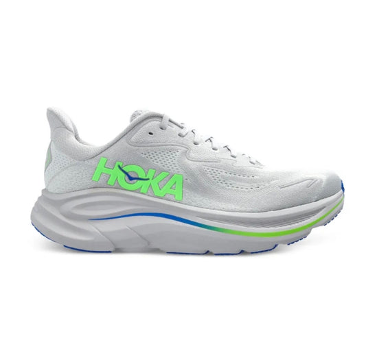 נעלי Hoka Clifton 10 Grey Light Green Blue מקוריות בעיצוב אופנתי עכשווי לקידום אתר