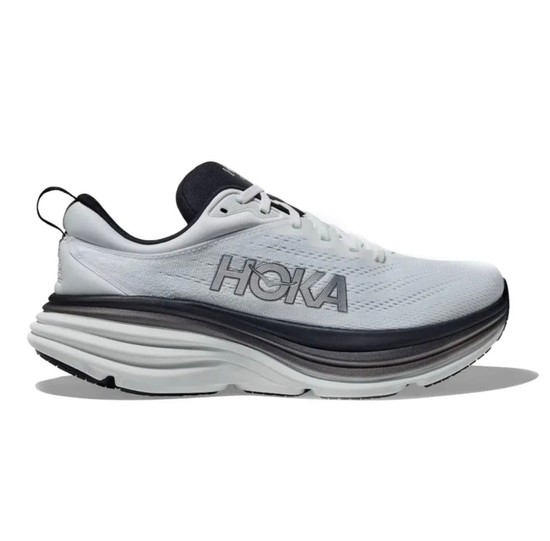 נעלי Hoka Bondi 8 Grey Black מקוריות בעיצוב אופנתי עכשווי לקידום אתר