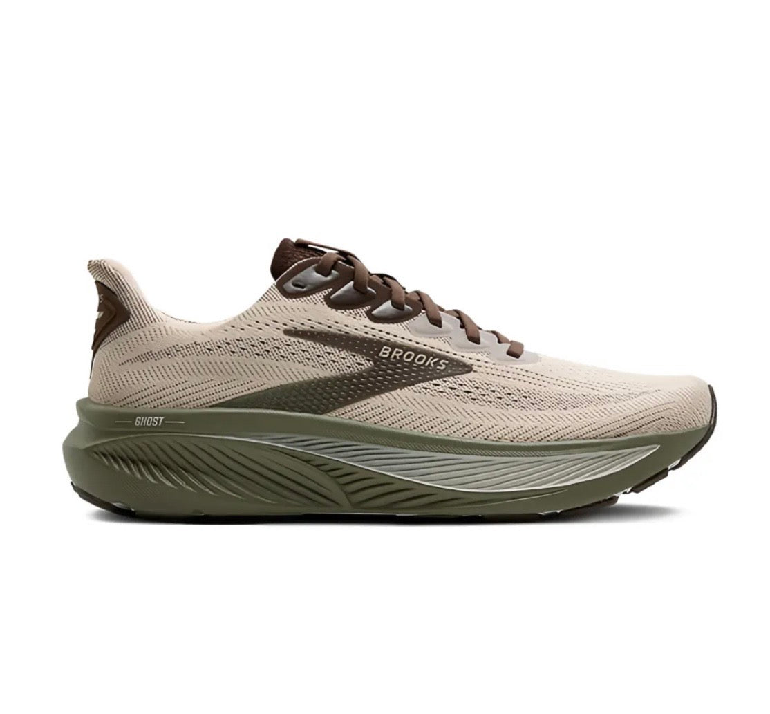 נעלי brooks Ghost Light Brown Green מקוריות בעיצוב אופנתי עכשווי לקידום אתר