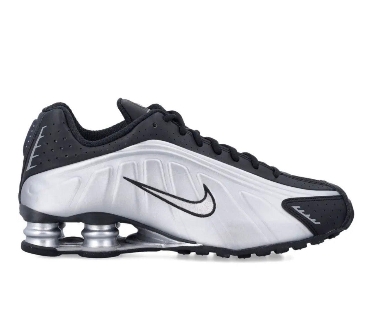 נעלי Nike Shox R4 Silver Black מקוריות בעיצוב אופנתי עכשווי לקידום אתר