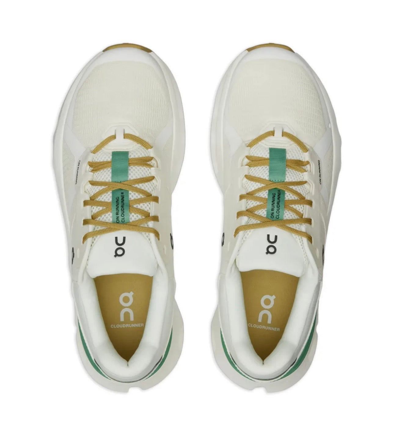On Cloudrunner 2 white Green gold