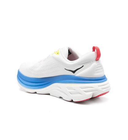 HOKA Bondi 8 White Blue Red