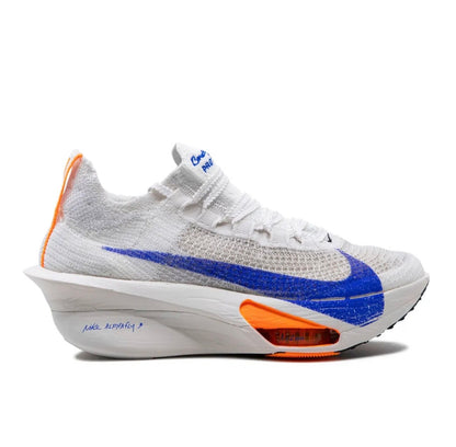 נעלי Nike ZOOMX Vaporfly white blue מקוריות בעיצוב אופנתי עכשווי לקידום אתר