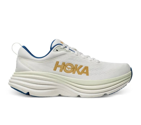 נעלי Hoka Bondi 8 White Yellow מקוריות בעיצוב אופנתי עכשווי לקידום אתר