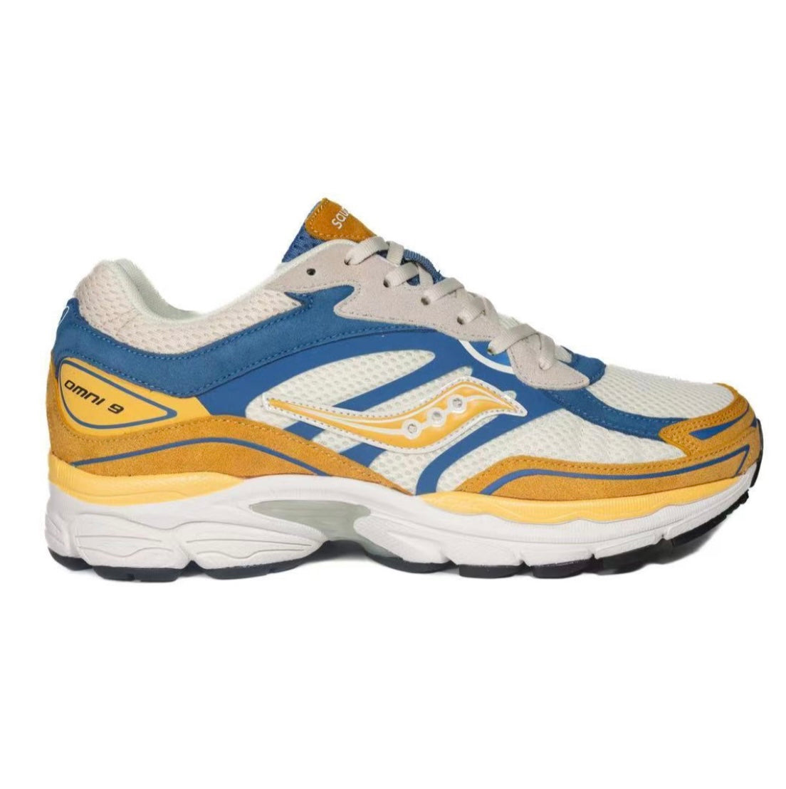 Saucony Omni 9 Cream Yellow Blue
