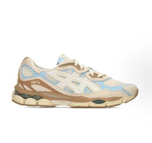 נעלי ASICS Gel NYC brown cream blue מקוריות בעיצוב אופנתי עכשווי לקידום אתר