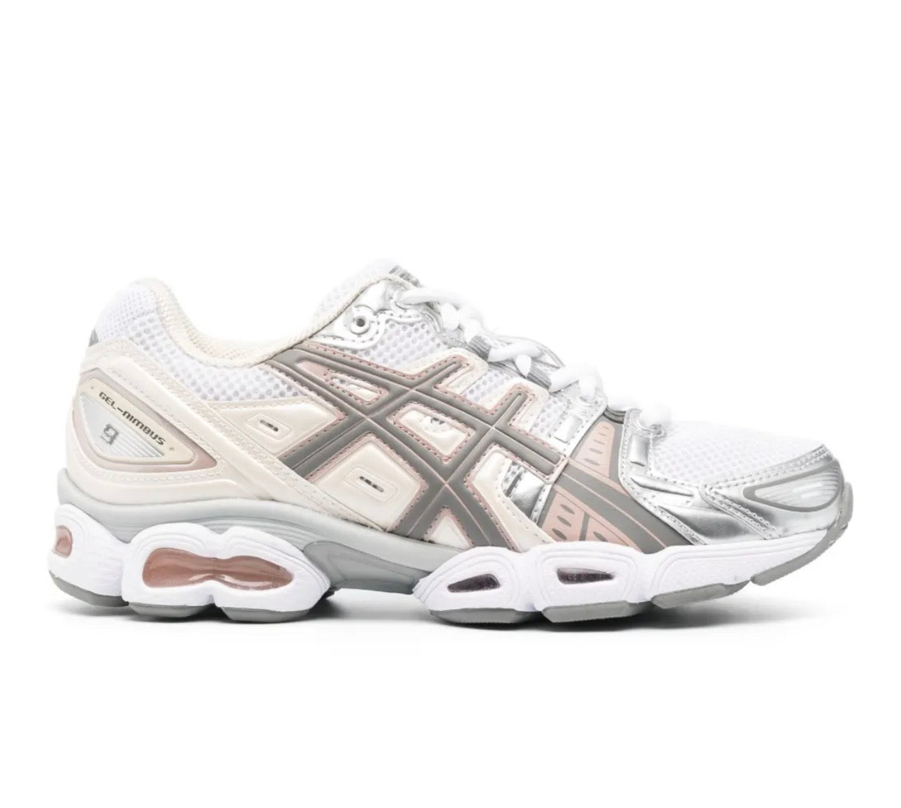 נעלי Asics Gel Nimbus White Grey מקוריות בעיצוב אופנתי עכשווי לקידום אתר