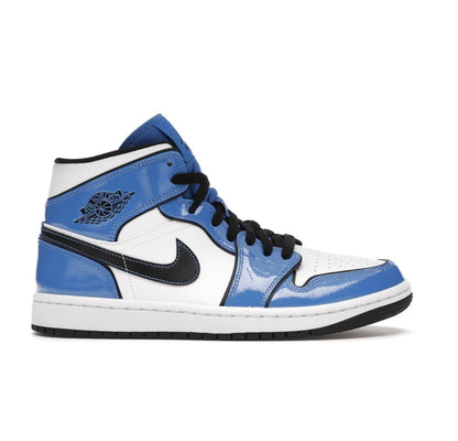 נעלי Air Jordan 1 Mid Signal Blue מקוריות בעיצוב אופנתי עכשווי לקידום אתר