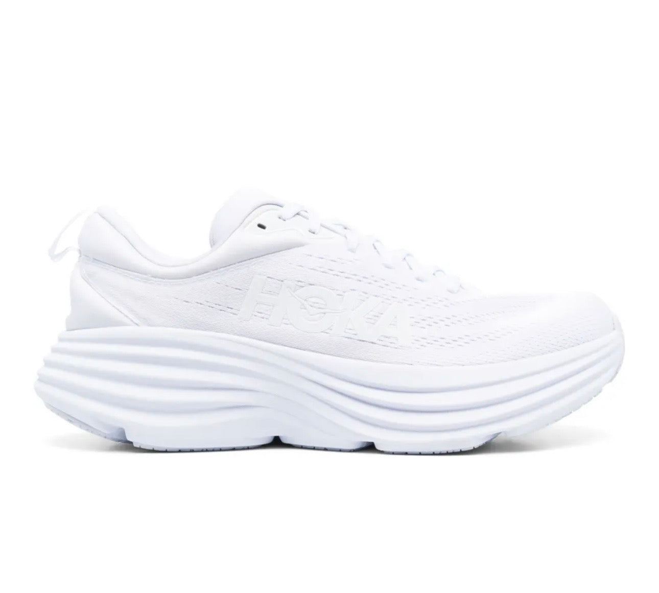 נעלי Hoka Bondi 8 White מקוריות בעיצוב אופנתי עכשווי לקידום אתר