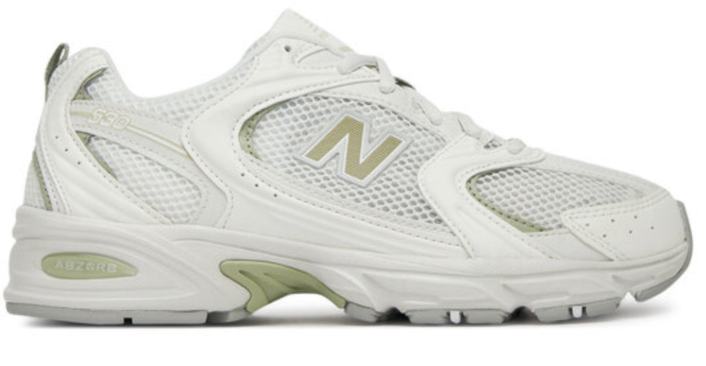 New balance 530 white green מידה 40
