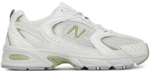 New balance 530 white green מידה 40