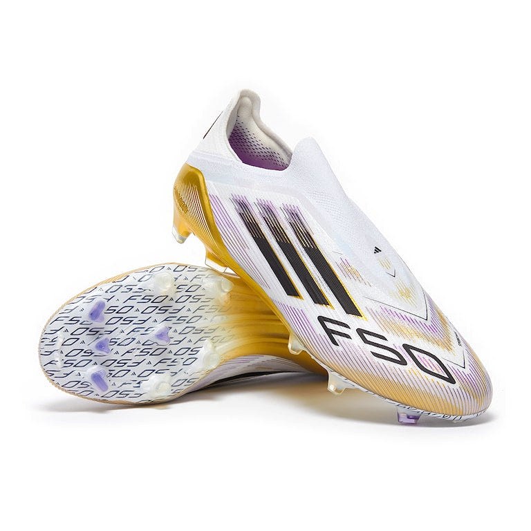 adidas F50 Elite Laceless FG – White Gold