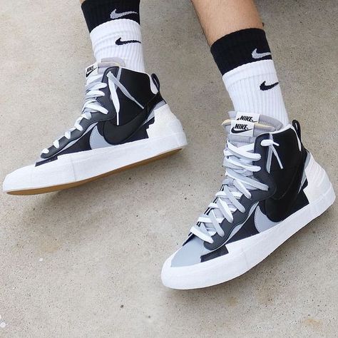 Nike Blazer Mid Sacai Black Grey