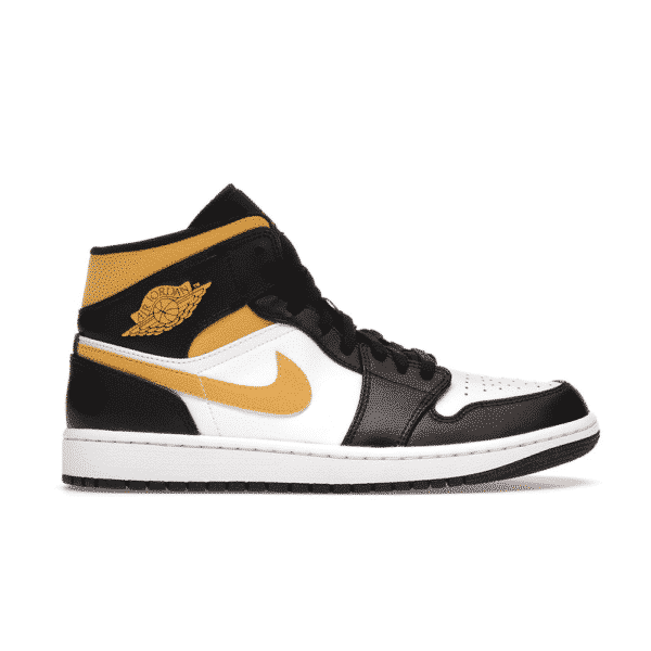 Air Jordan 1 Mid White Pollen Black