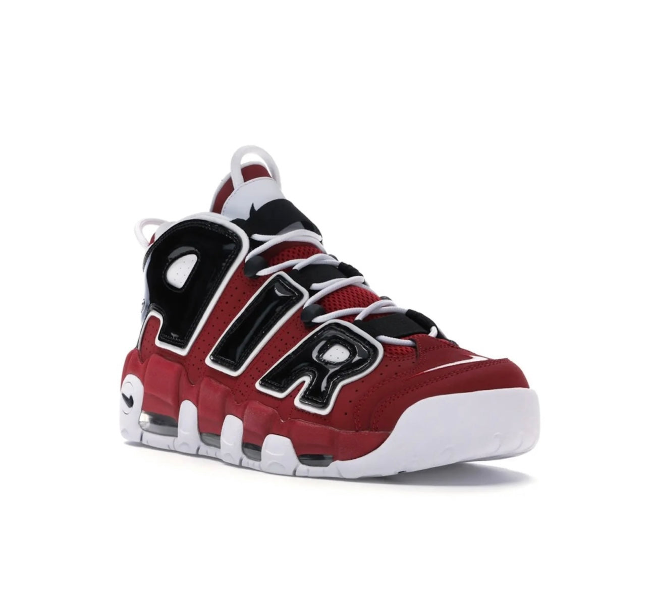 Uptempo red hotsell and black