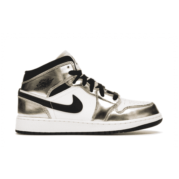 Air Jordan 1 Mid Metallic Gold Black